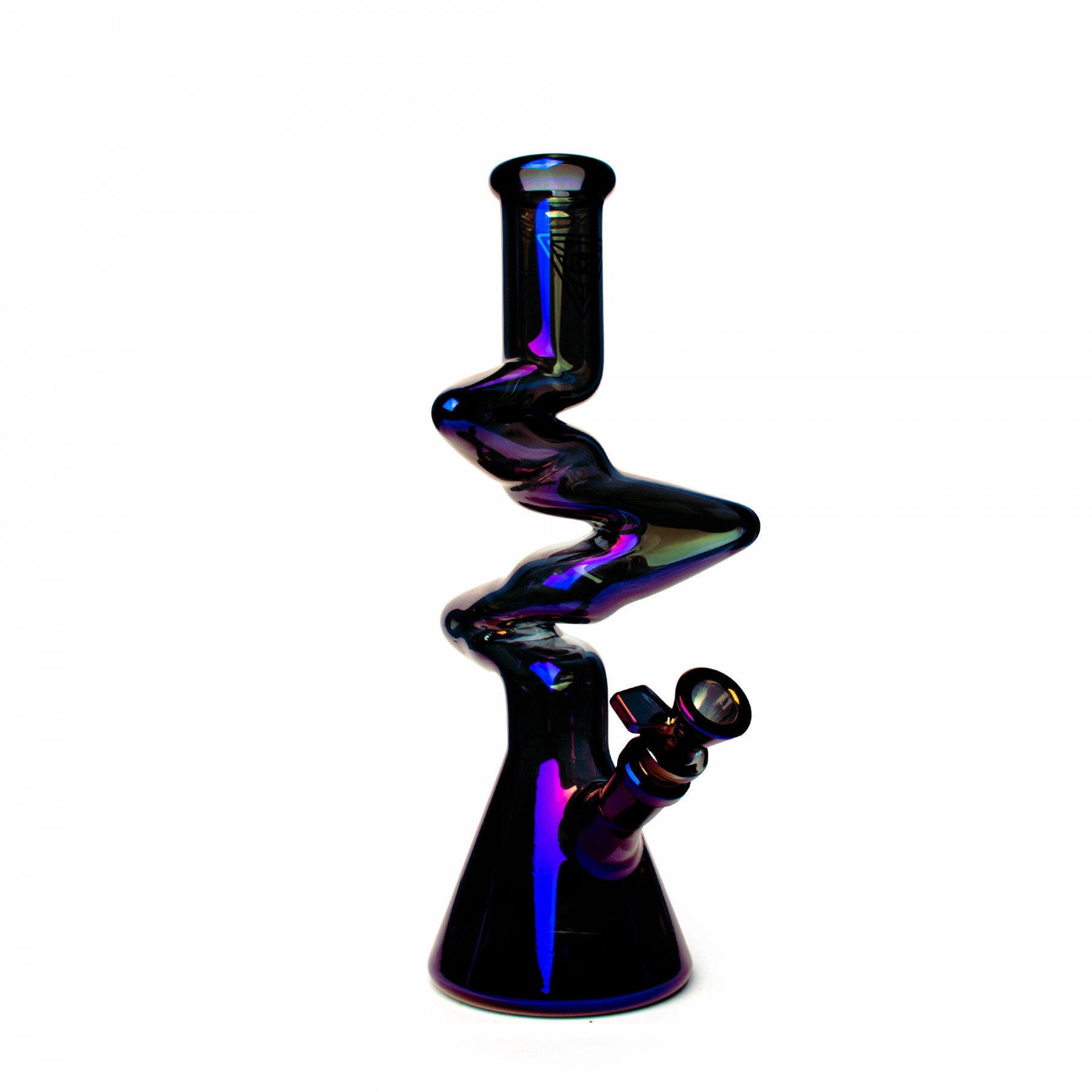 11" Metallic Terminator Finish 3-Arm Zag Beaker Base