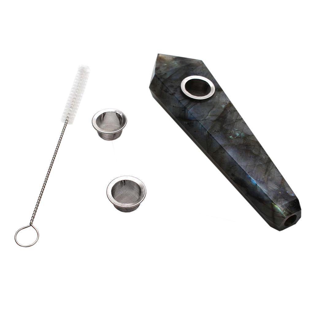 Crystal Pipe Karma Glass Labradorite