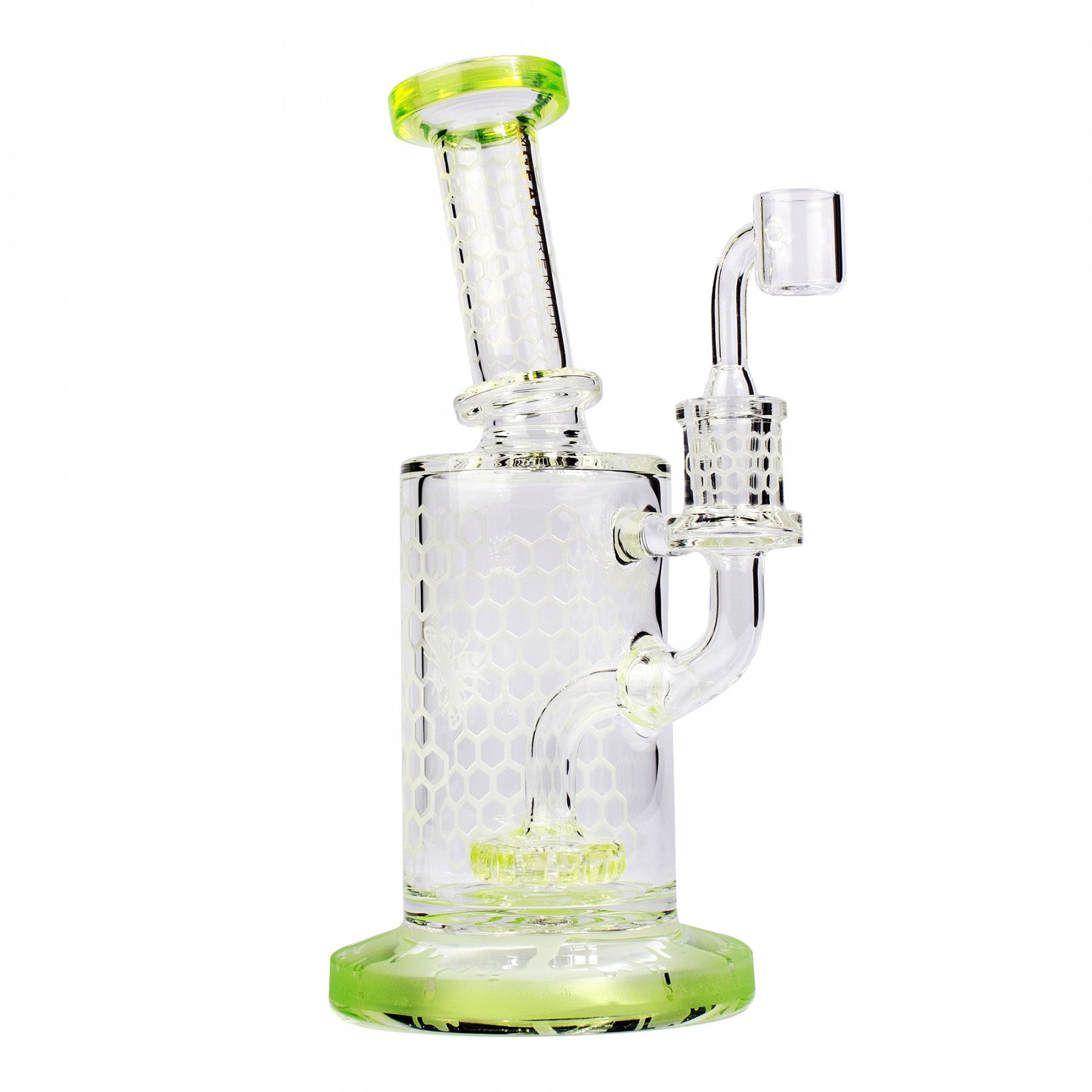 lime green dab rig with ufo perc toronto