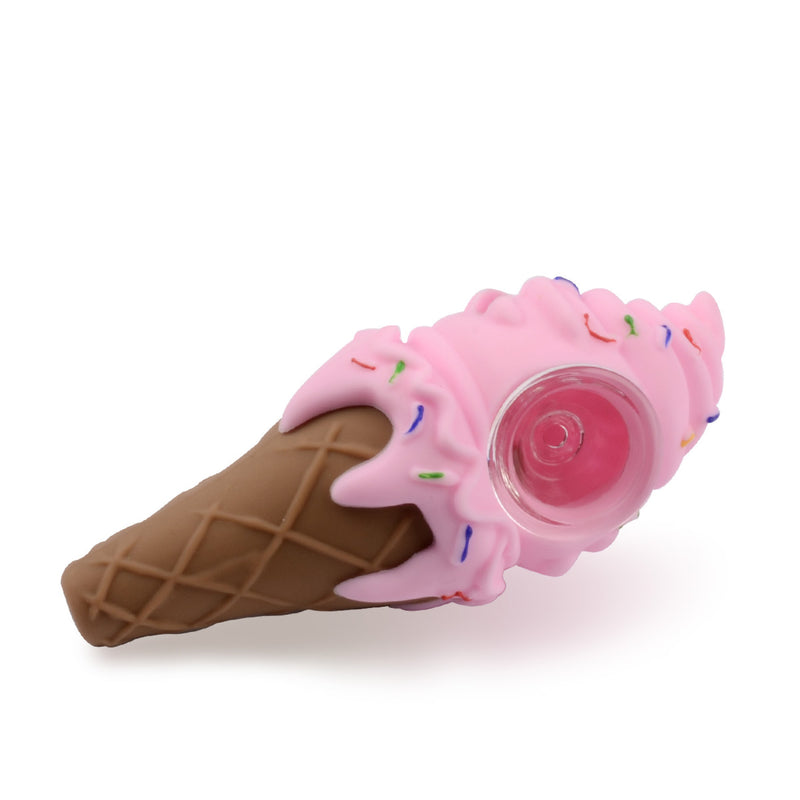 cute pink ice cream shaped silicone pipe in halton