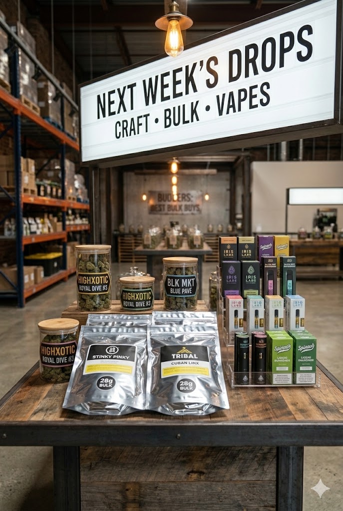 Next Week's Drop: Craft Exotics, Bulk Restocks & Live Resin Vapes - March 2, 2026
