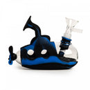 black and blue silicone and glass bubbler for sale in toronto