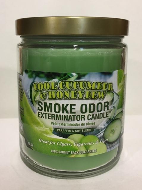 Smoke Odor Candle 13oz Cool Cucumber and Honeydew