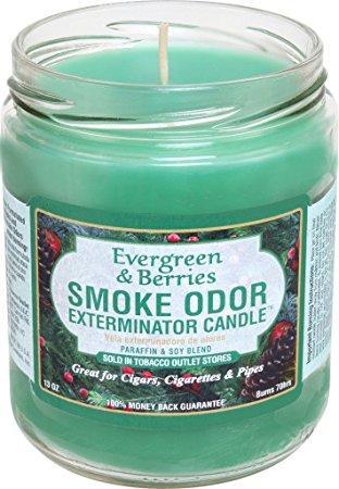 Smoke Odor Candle 13oz Evergreen and Berries