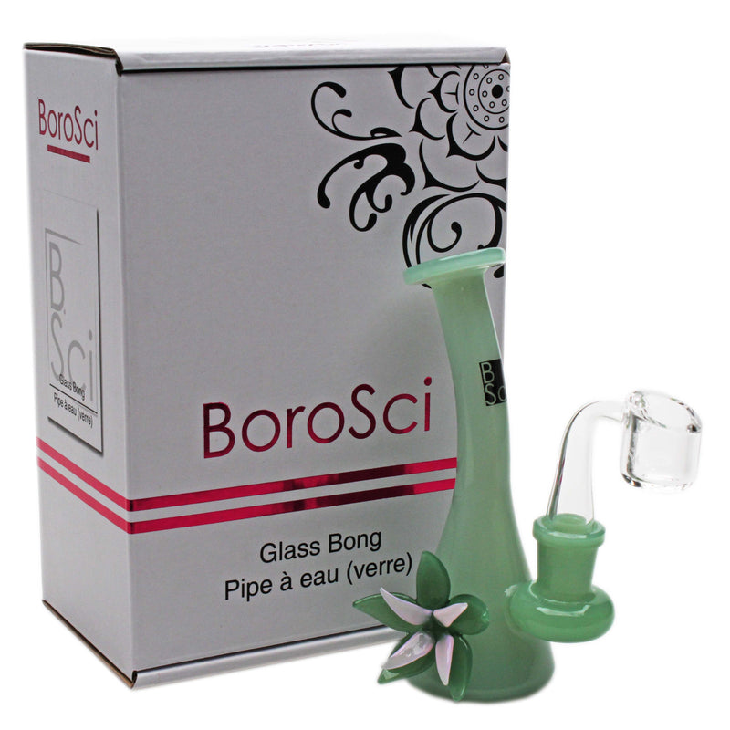 Glass Rig BoroSci 5.5" Bent Neck Flower Mini Beaker with Banger