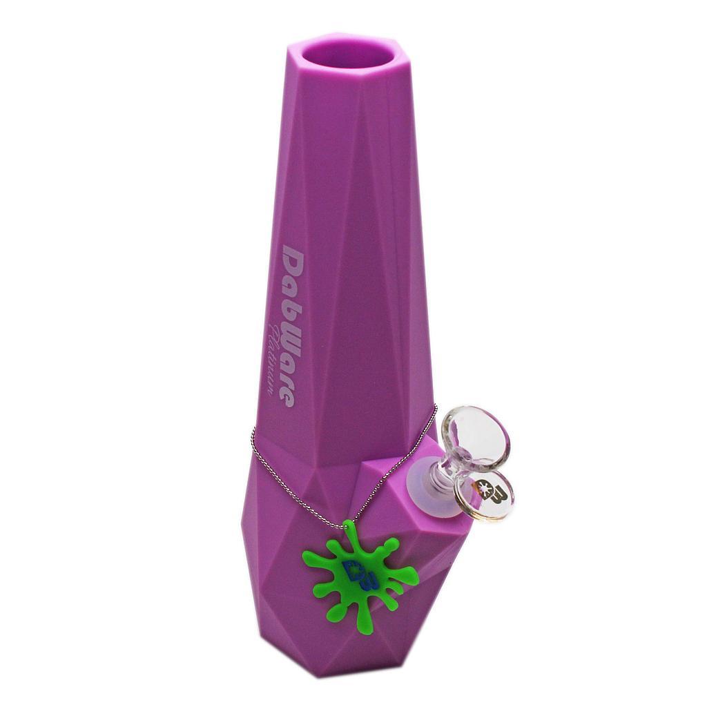 Silicone Bong Dabware Platinum 10" Diamond Shapes