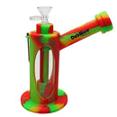 Hybrid Bubbler - Silicone & Glass - Dabware Platinum 8" Sidecar