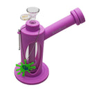 Hybrid Bubbler - Silicone & Glass - Dabware Platinum 8" Sidecar