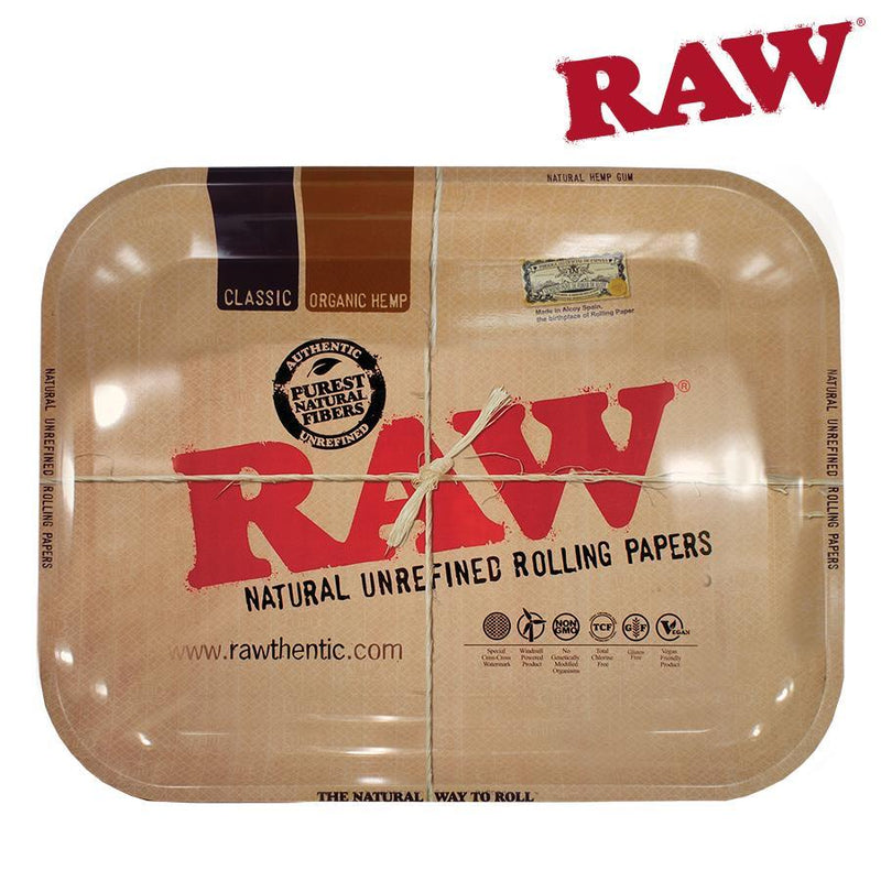 Rolling Tray RAW Metal Large 13.6" x 11" x 1.2"