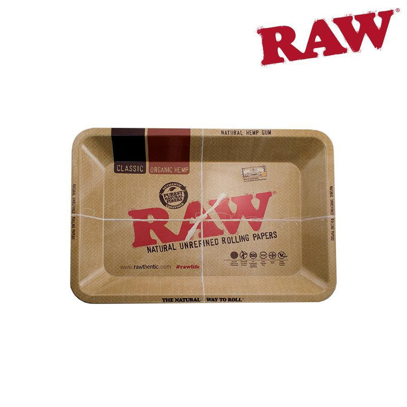 Rolling Tray RAW Metal Mini 7.2" x 5" x0.88"