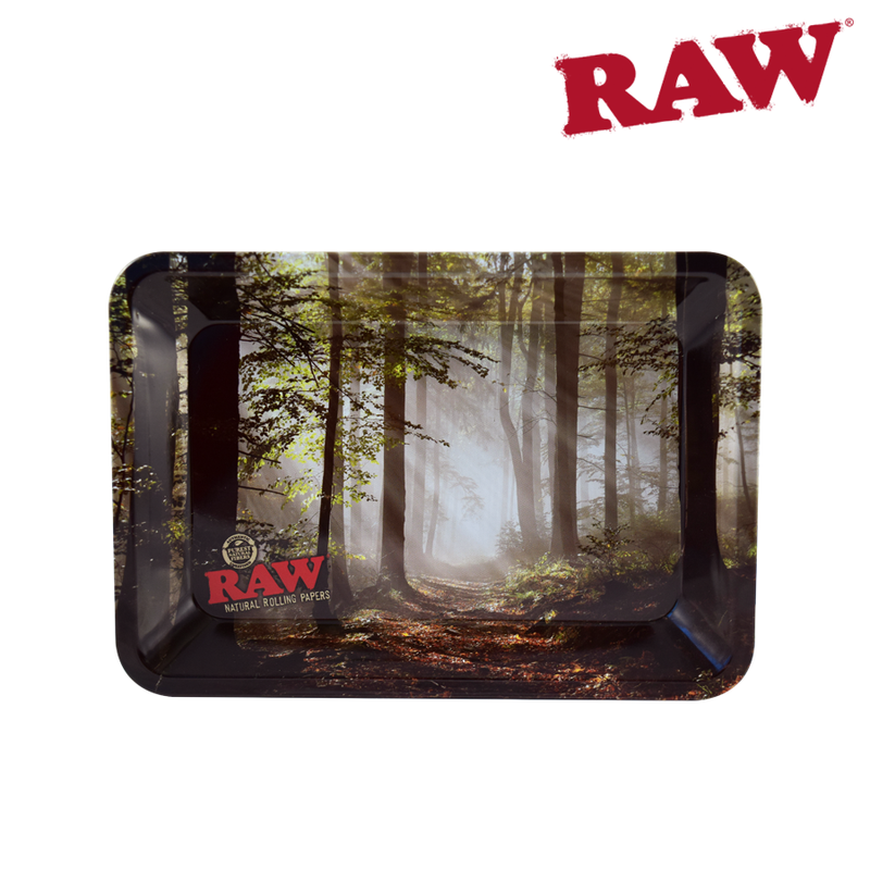 Rolling Tray Raw Smokey Trees Mini 7.2" x 5" x 0.88"