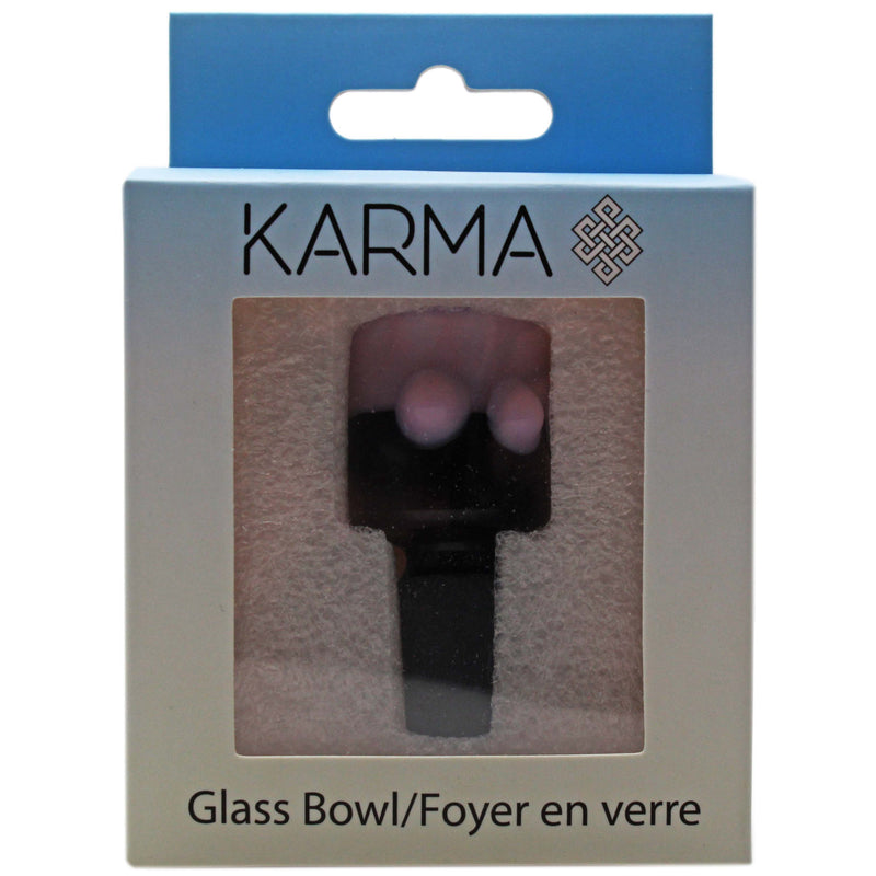 Glass Bowl Karma 14mm Black and Shade Cylindrical