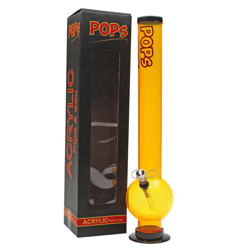 Acrylic Bong Pops 18" Bubble Base