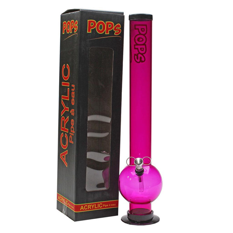 Acrylic Bong Pops 18" Bubble Base