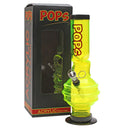 Acrylic Bong Pops 12" Ice Catcher Bubble Base