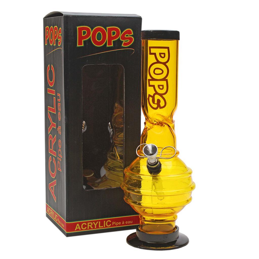 Acrylic Bong Pops 12" Ice Catcher Bubble Base