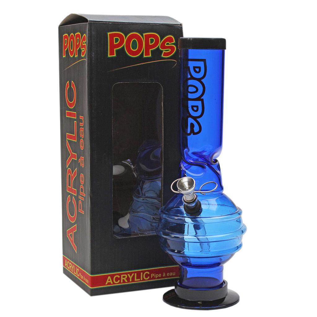 Acrylic Bong Pops 12" Ice Catcher Bubble Base
