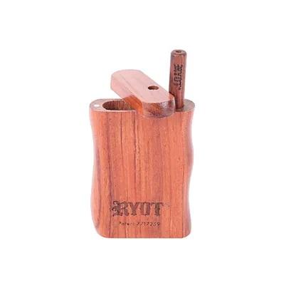 Rosewood Wood Ryot Small Wooden Taster Box with **Matching Bat**