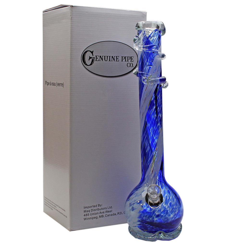 Premium Softglass Genuine Pipe Co Bong 16" Heavy Base & Worked Top