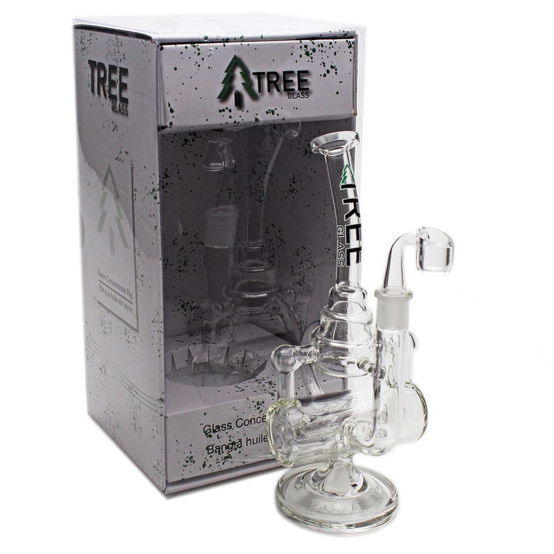 Glass Rig Tree Glass 11" Inline Cakecycler with Banger