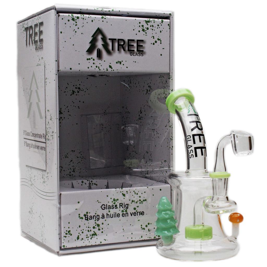 Glass Rig Tree Glass 9" Circ Mushroom Patch Design
