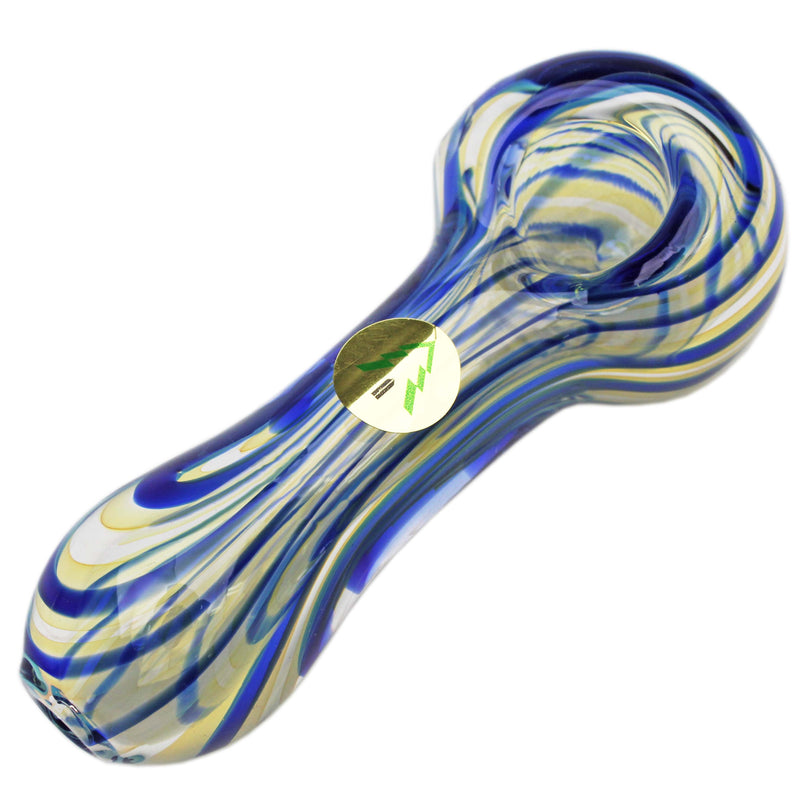Tree Glass 4" Fumed Colour Stripes Glass Pipe