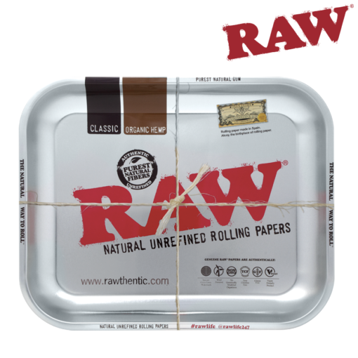 Raw Steel Rolling Tray Large 13.6" x 11" x 1.2"