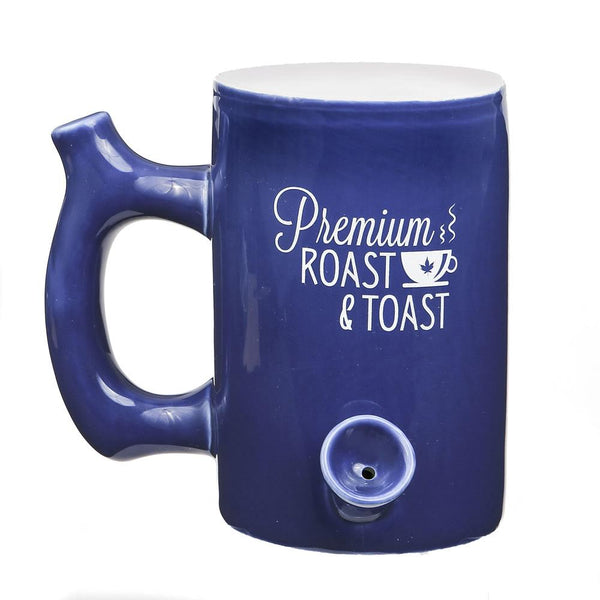 Ceramic Roast and Toast Mug Pipe Blue