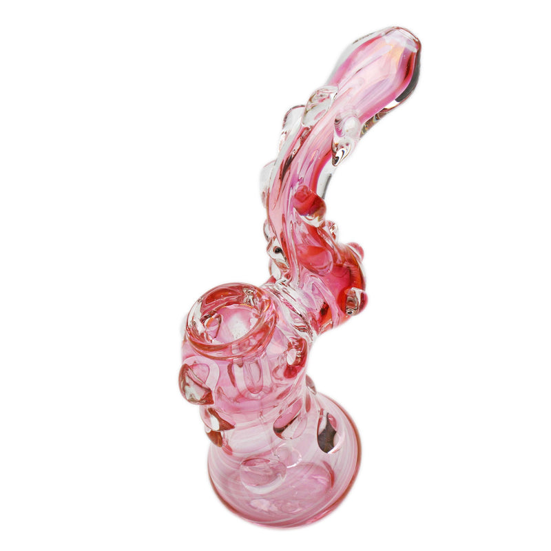 Glass Bubbler Genuine Pipe Co Gold Fumed Stand Up Bubbler