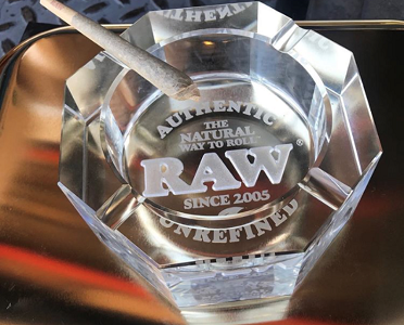 Raw Crystal Glass Ashtray