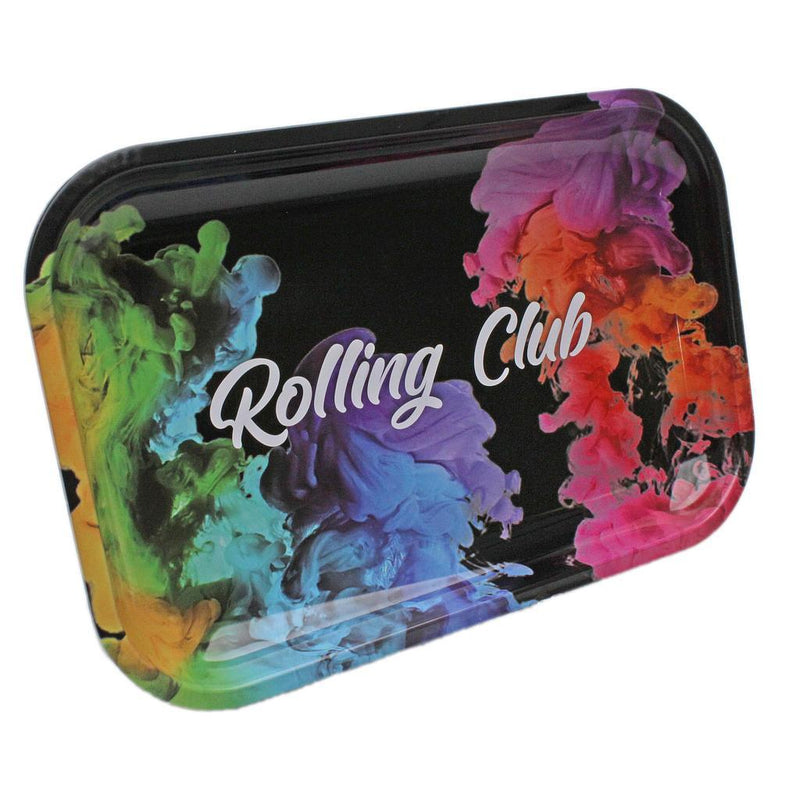 Rolling Club Metal Rolling Tray - Medium - Rainbow Fumes