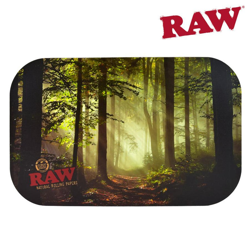 Raw Smokey Trees Rolling Tray Cover Small - 11"x7"