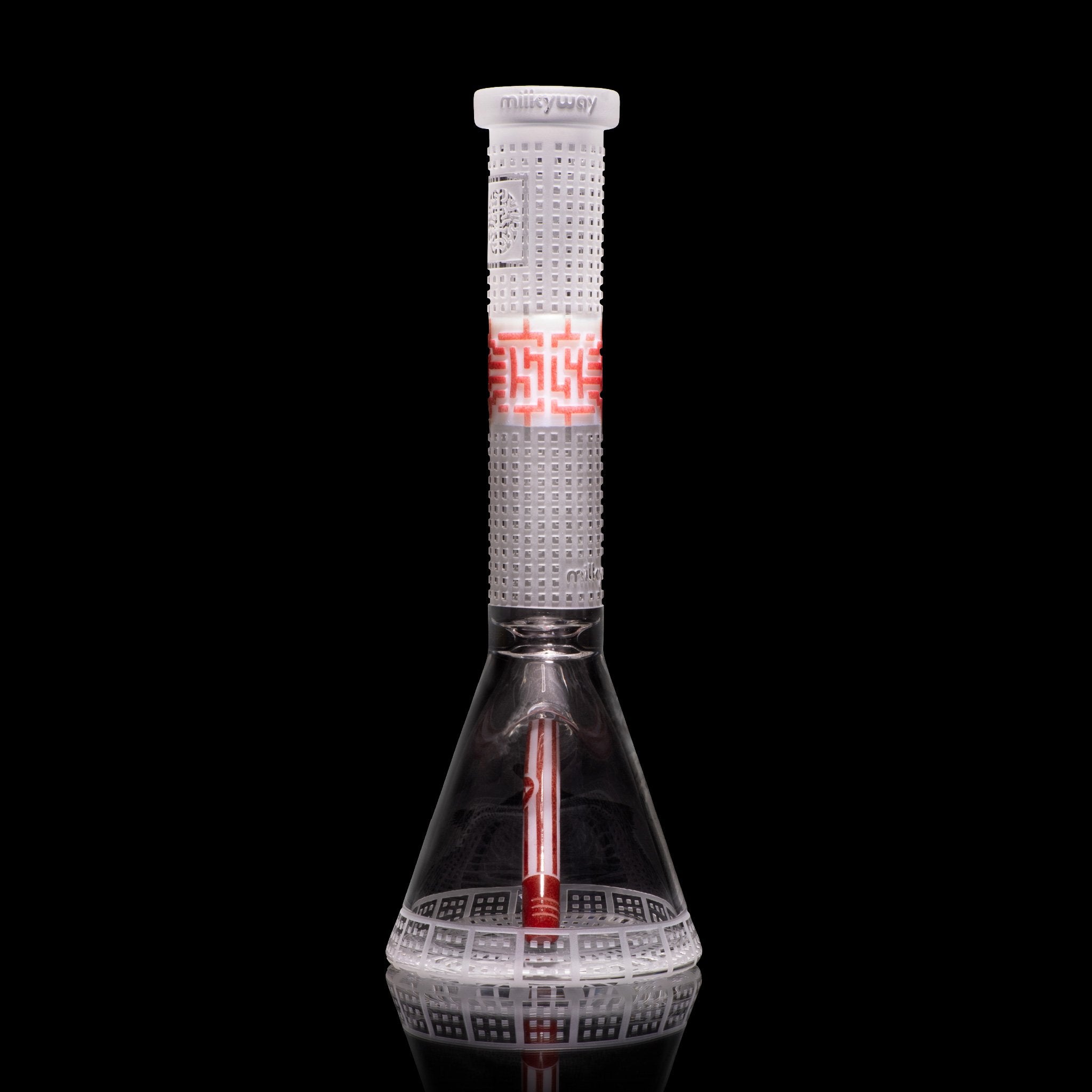 Glass Bong - Milkyway 15" 9mm Bio-Grid Beaker