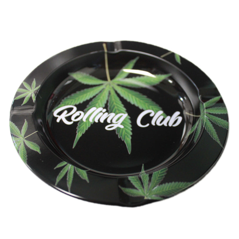 Rolling Club Metal Ashtray - Small - Leaves