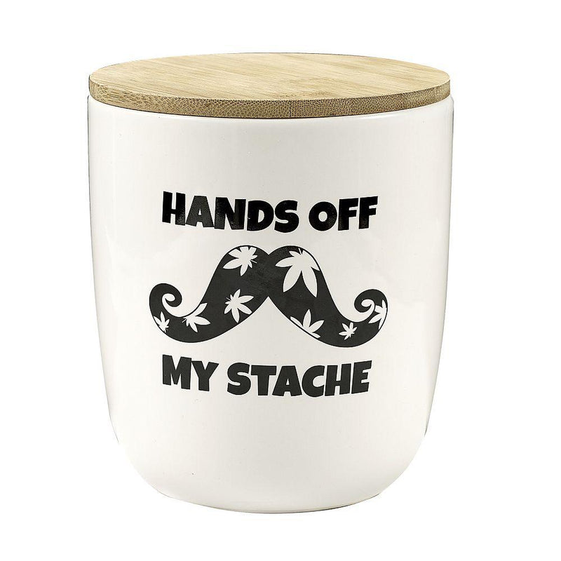 Storage Jar Hands Off My Stache Stash Jar Large