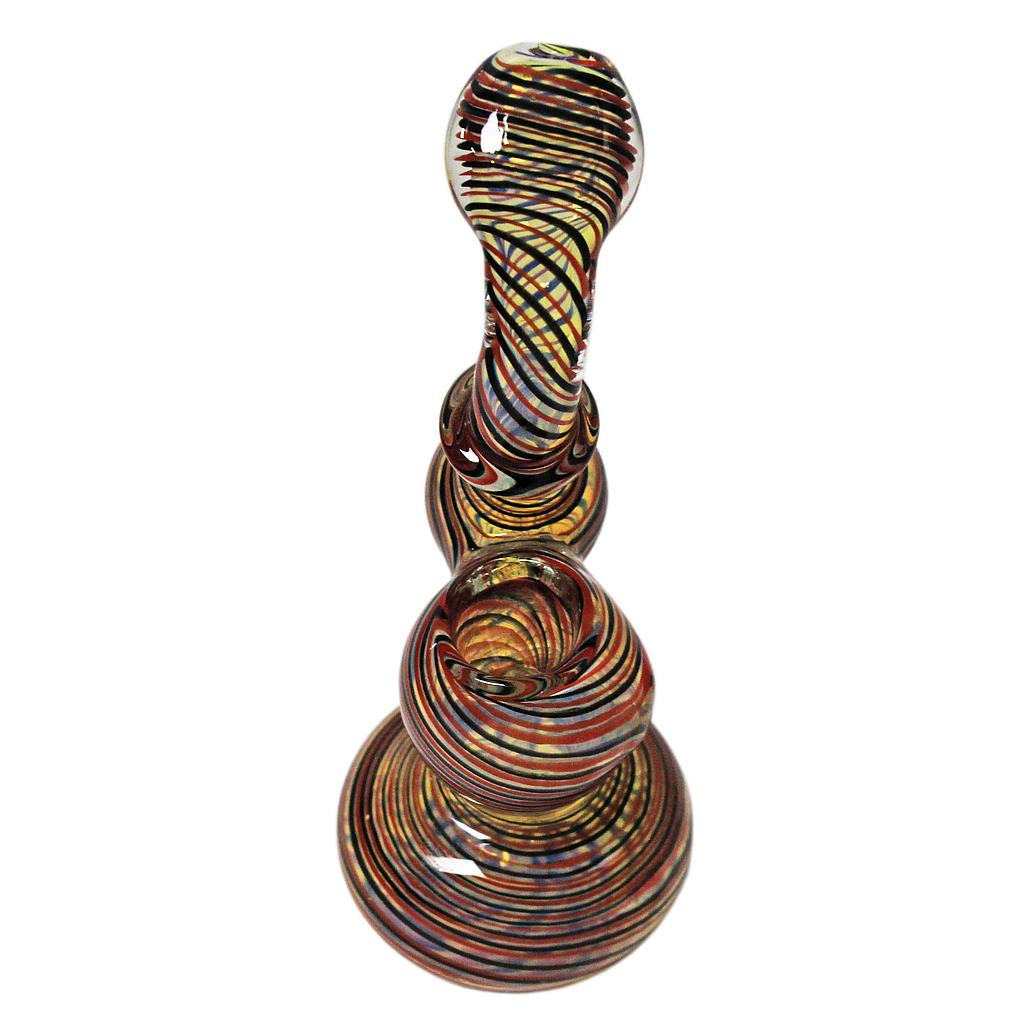 Glass Bubbler Genuine Pipe Co 6" Stand Up Swirl