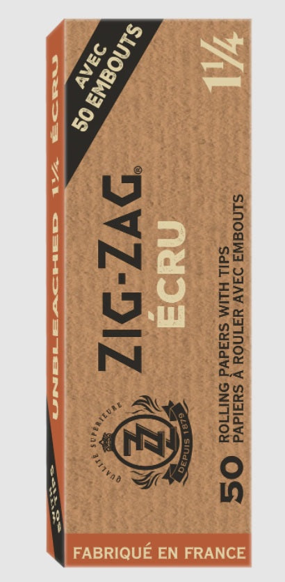RTL - Pre Rolled Zig Zag Unbleached 1 1/4 Rolling Kit Papers