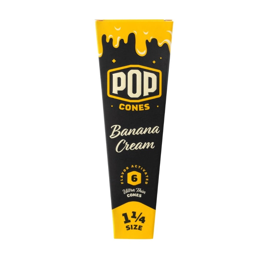 RTL - Pre-Rolled Cones Pop 1.25 6pk Banana Cream Flavor Tip