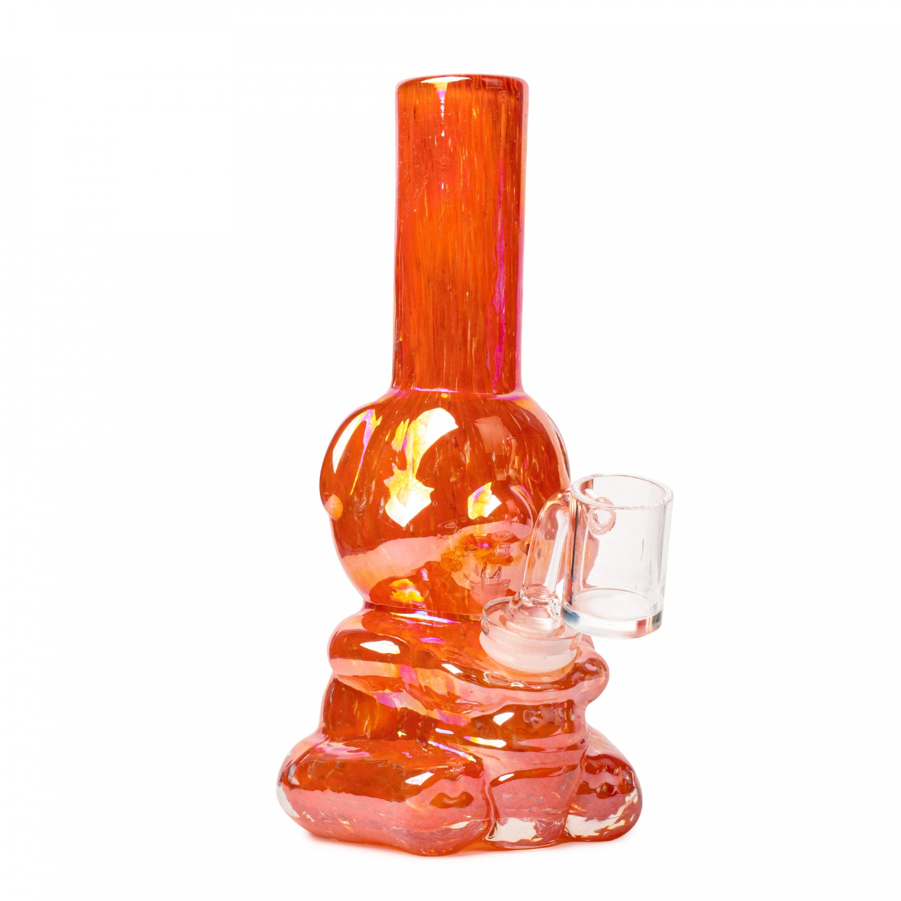 metallic orange bear shaped glass bong in toronto