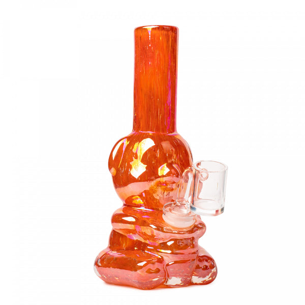 metallic orange bear shaped glass bong in toronto