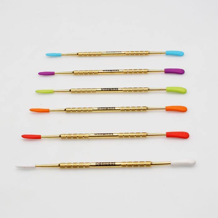 DabWare Long 6.5" Gold Dabber with Silicone Tips