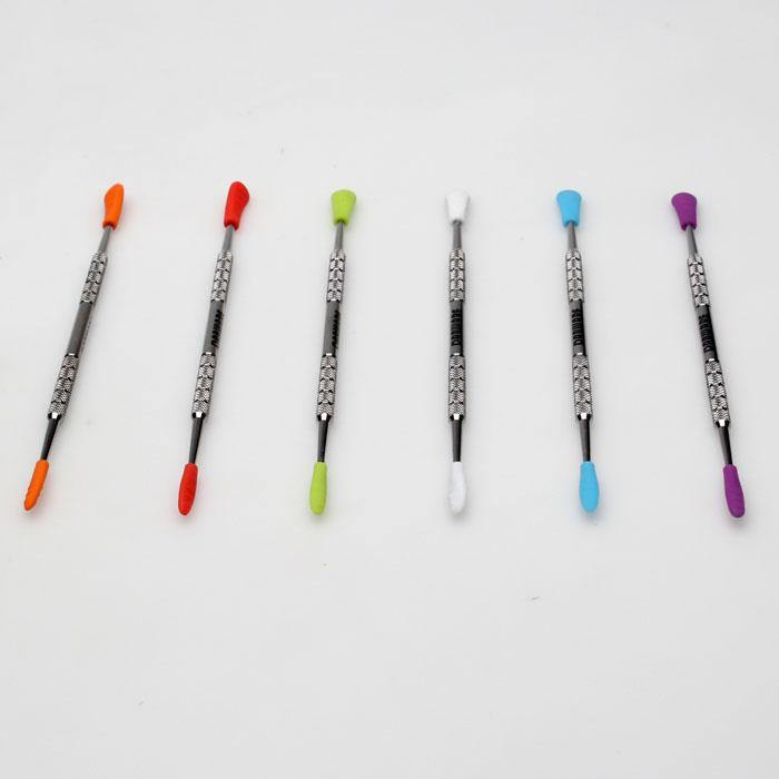 DabWare Long 6.5" Silver Dabber with Silicone Tips