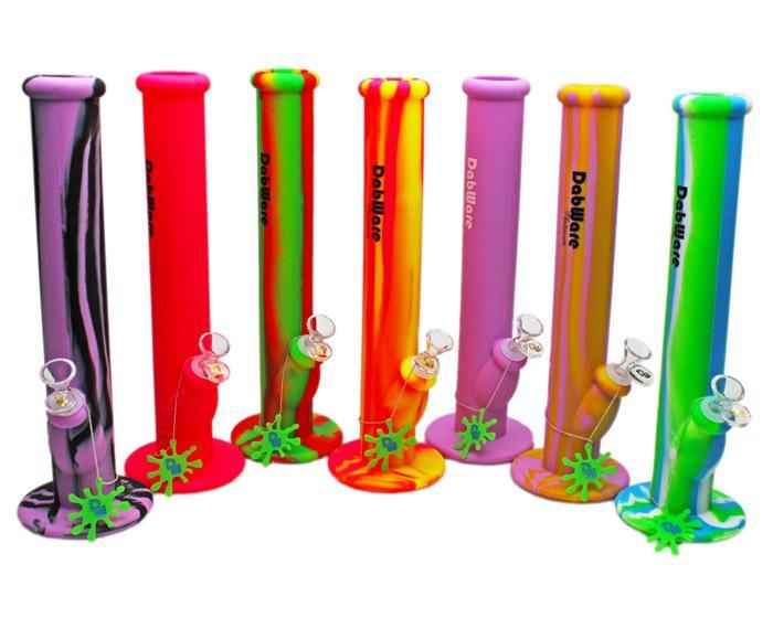 Silicone Bong Dabware Platinum 14" Straight Shooter